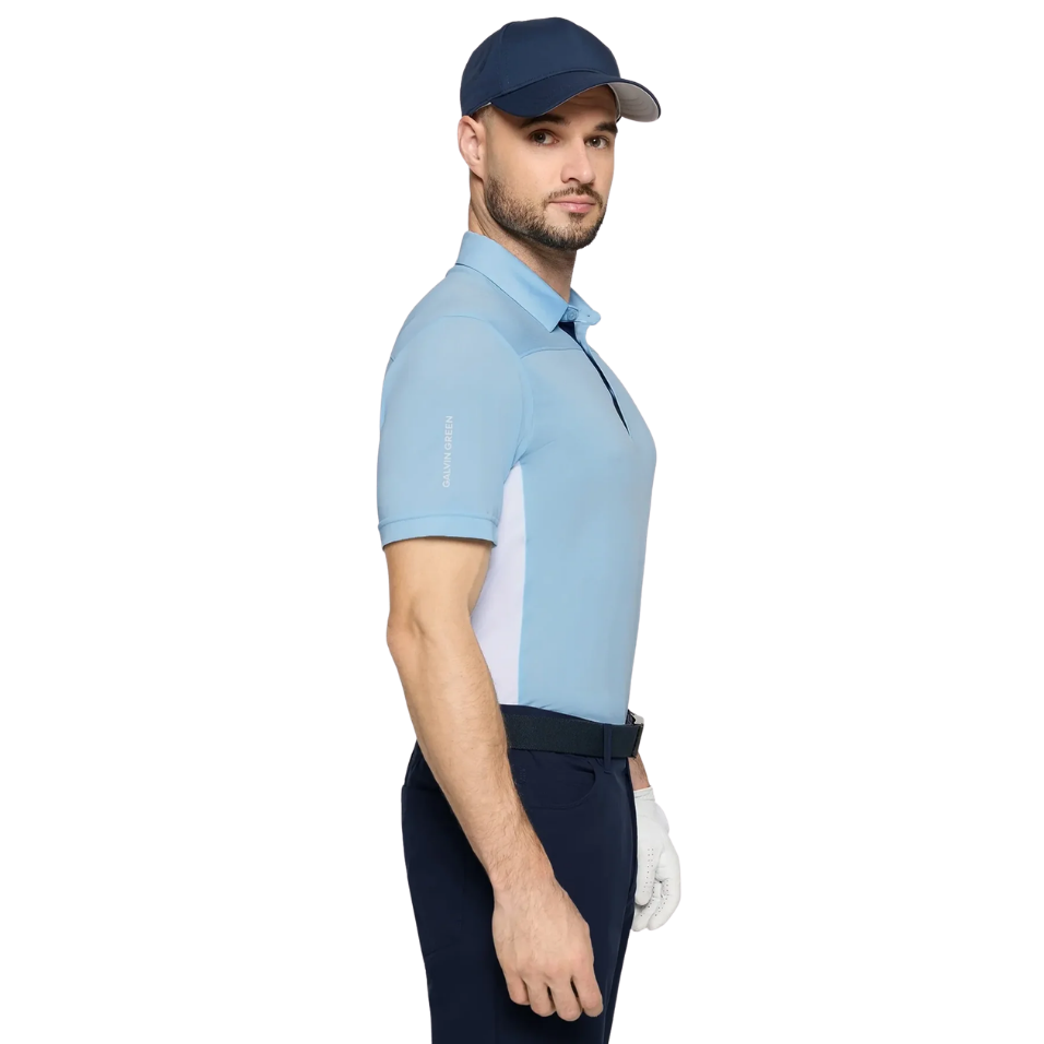 GALVIN GREEN MITCHELL POLO - CRYSTAL BLUE/WHITE/NAVY