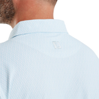 FOOTJOY MODERNIST GEO PIQUE POLO - WHITE/ICE BLUE