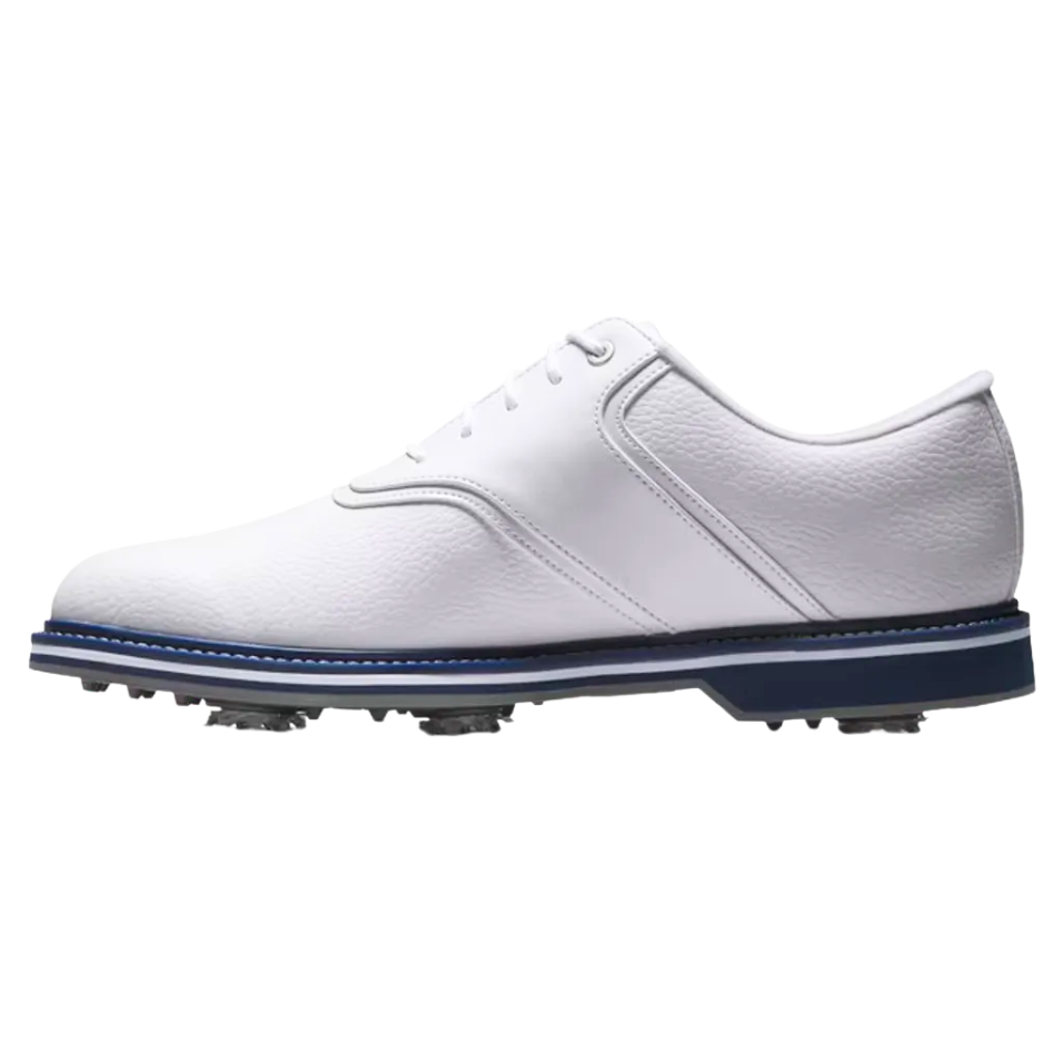 FOOTJOY SPIKED ORIGINALS GOLF SHOE - WHITE/BLUE