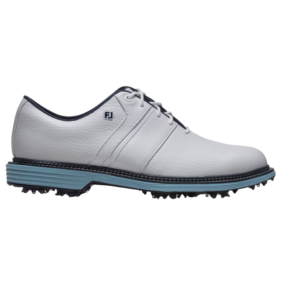 FOOTJOY 2026 PREMIERE PACKARD SPIKED GOLF SHOE - WHITE/NAVY/BLUE