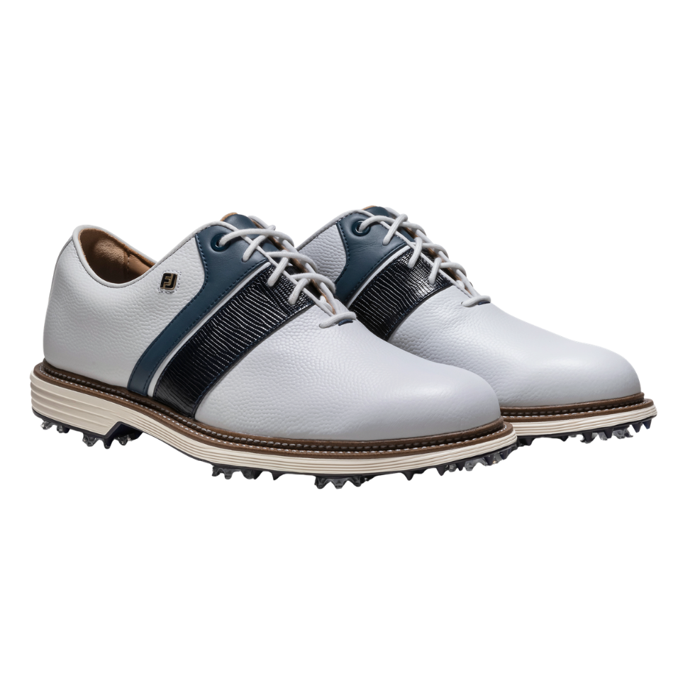 FOOTJOY 2026 PREMIERE PACKARD SPIKED GOLF SHOE - WHITE/NAVY