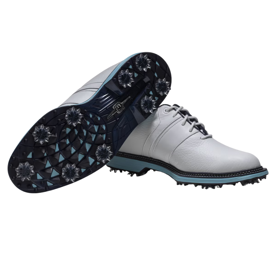 FOOTJOY 2026 PREMIERE PACKARD SPIKED GOLF SHOE - WHITE/NAVY/BLUE