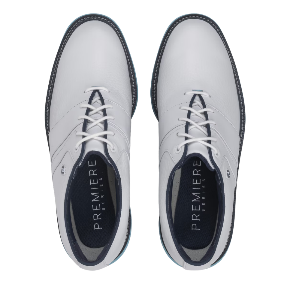 FOOTJOY 2026 PREMIERE PACKARD SPIKED GOLF SHOE - WHITE/NAVY/BLUE