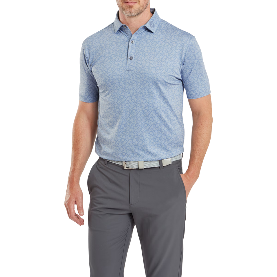 FOOTJOY PAINTED FLORAL STORM MEN'S POLO