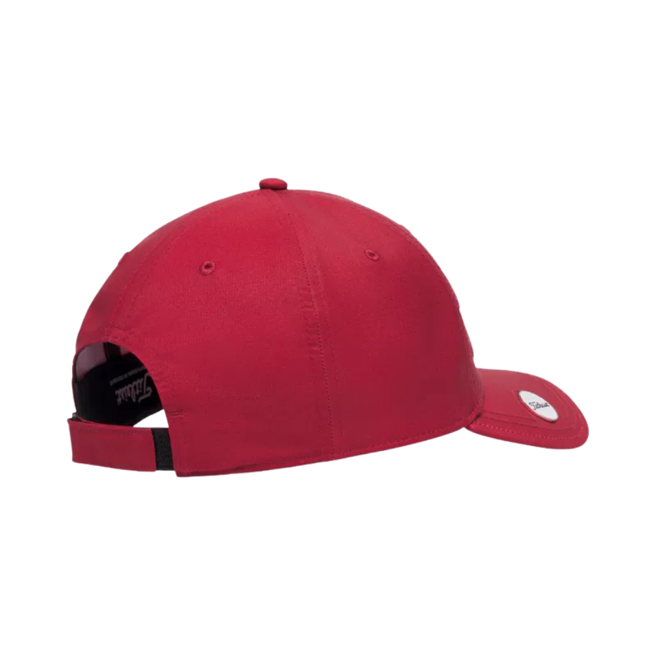 TITLEIST PLAYERS PERFORMANCE BALL MARKER CAP - CRIMSON/WHITE