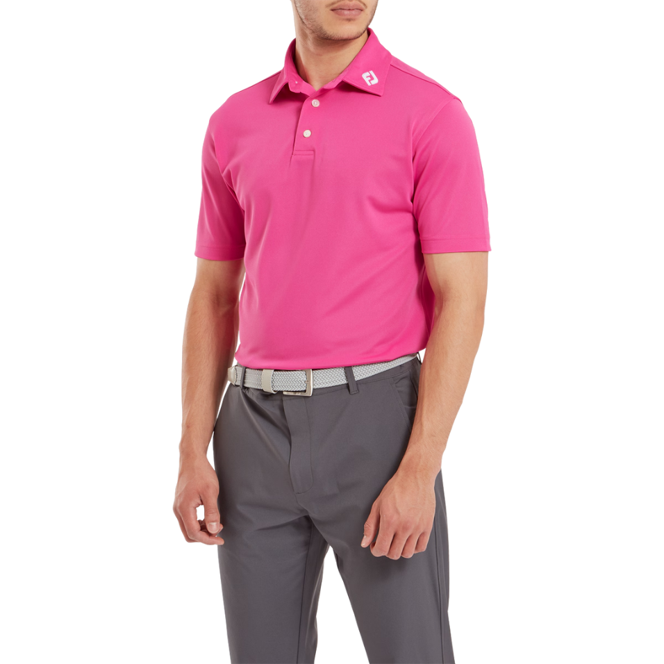 FOOTJOY PIQUE SOLID HOT PINK MEN'S POLO