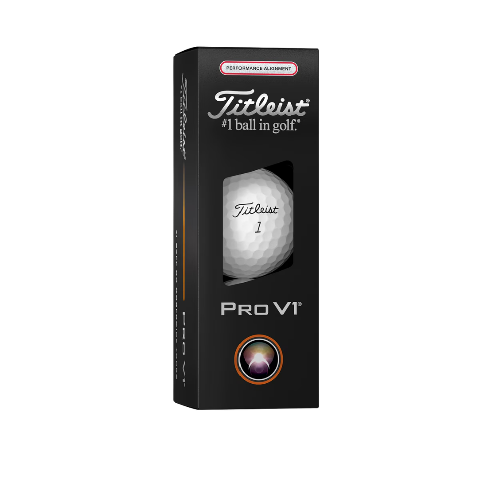 TITLEIST PRO V1 PERFORMANCE ALIGN GOLF BALL - RED