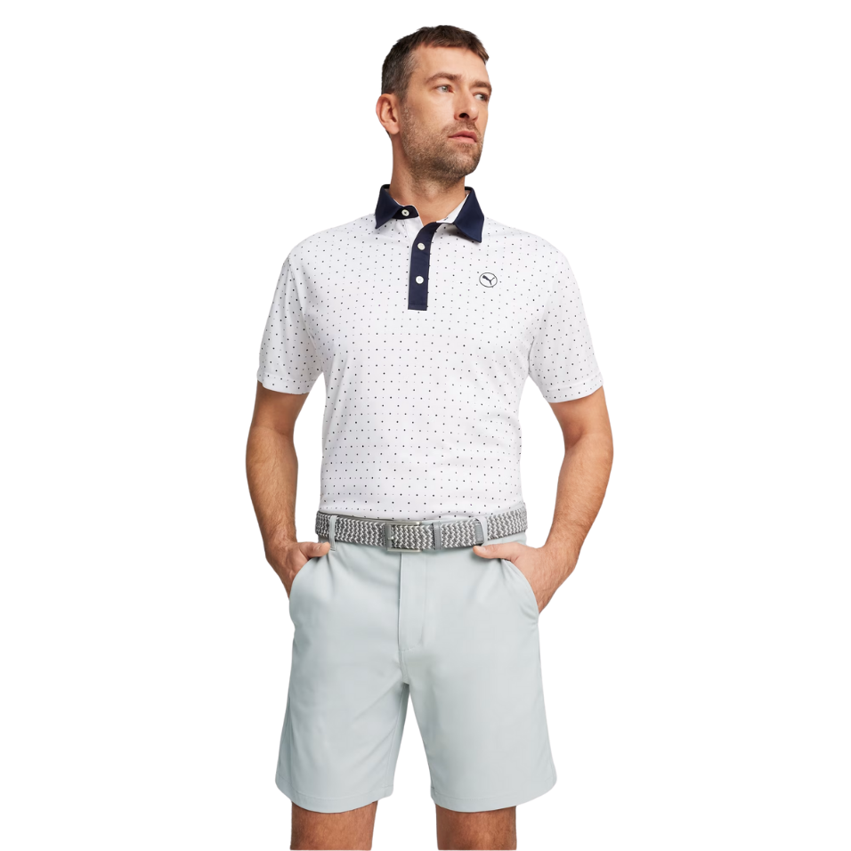 PUMA GEO POLO - WHITE GLOW-DEEP NAVY