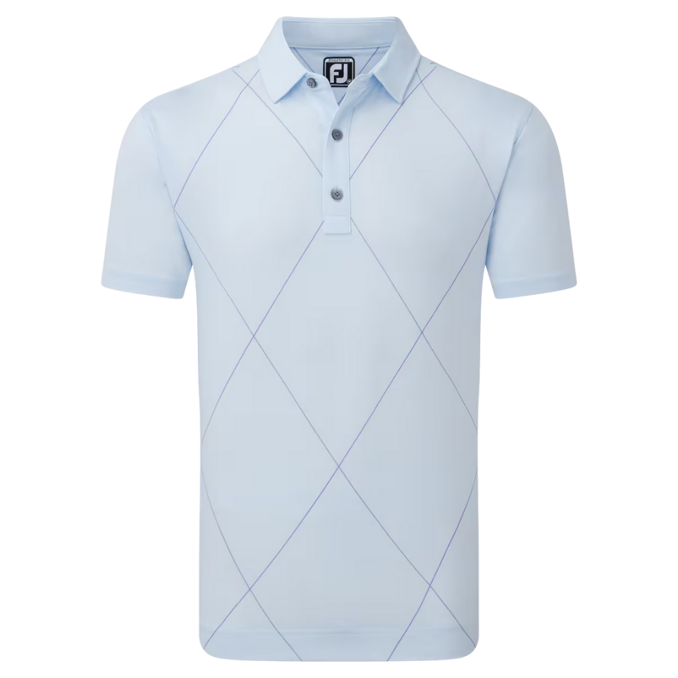 FOOTJOY RAKER PRINT LISLE MIST MEN'S POLO