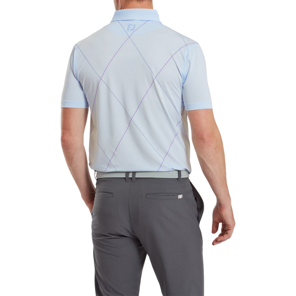FOOTJOY RAKER PRINT LISLE MIST MEN'S POLO
