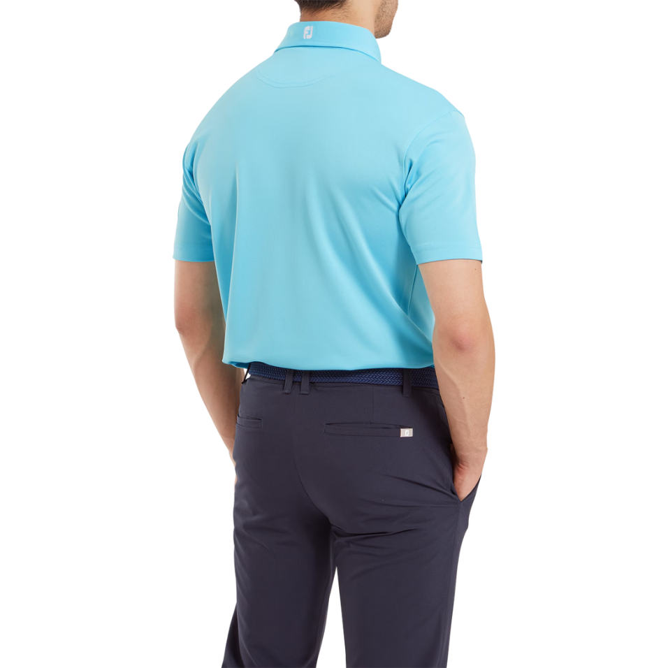 FOOTJOY PIQUE SOLID RIVIERA BLUE MEN'S POLO