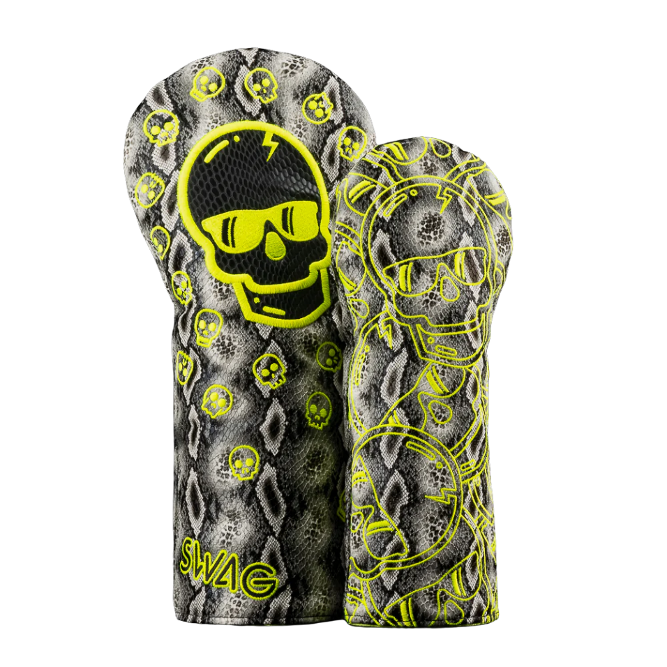 SWAG FAUX SNAKESKIN SKULL HEAD COVER SET