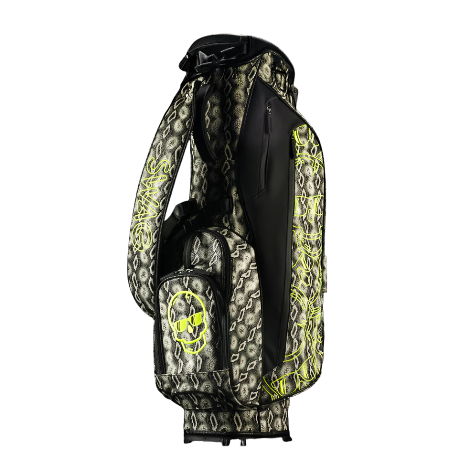 SWAG FAUX SNAKESKIN SKULLS STAND BAG