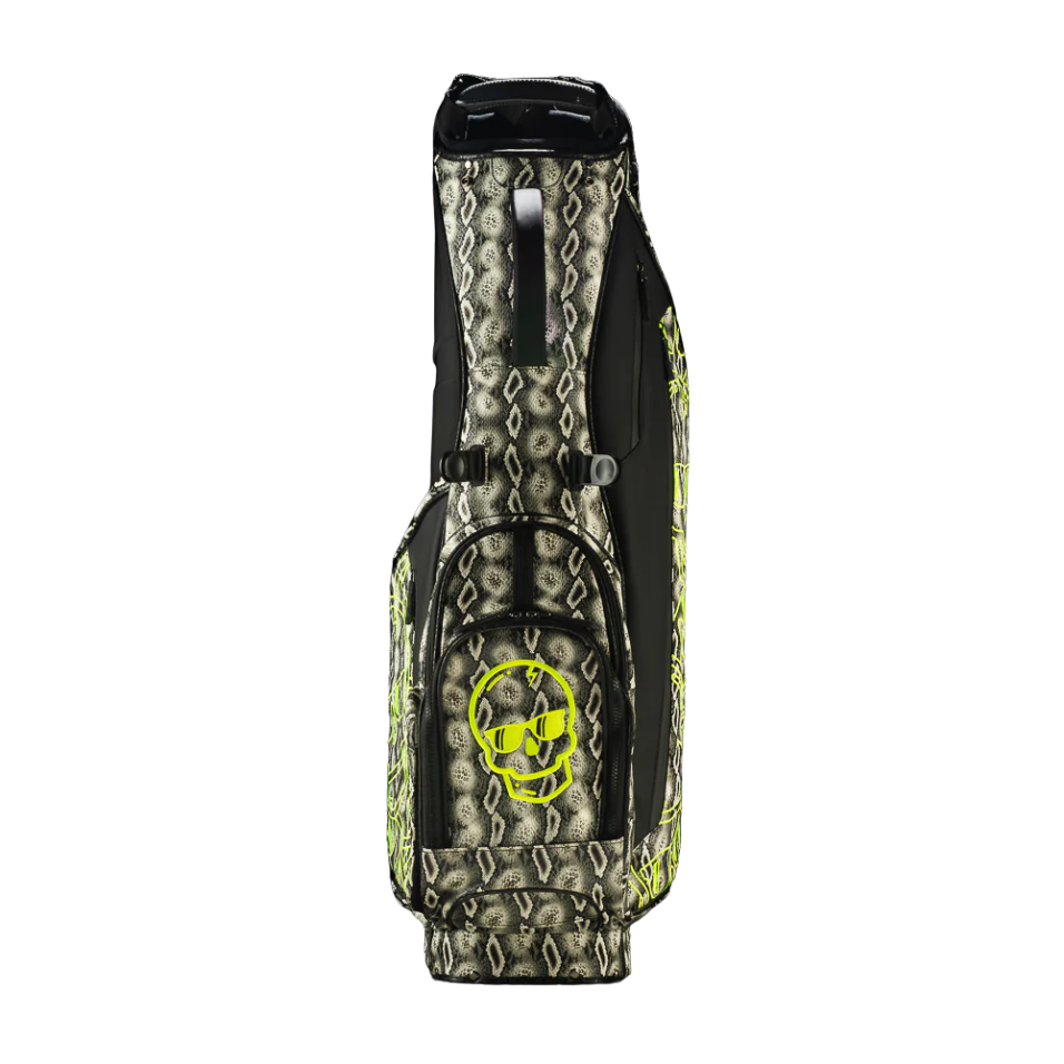SWAG FAUX SNAKESKIN SKULLS STAND BAG