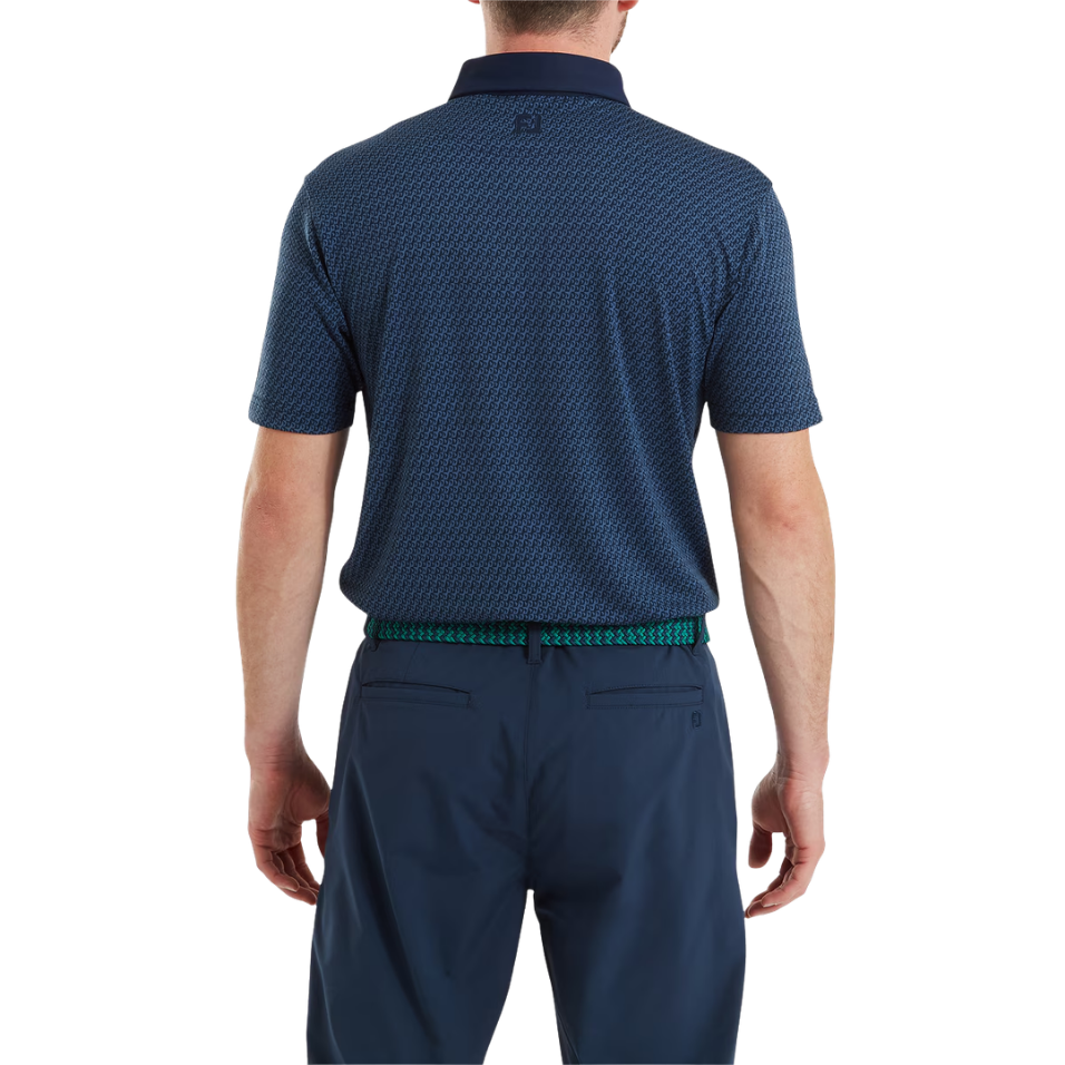 FOOTJOY STAR GEO JACQUARD POLO - NAVY