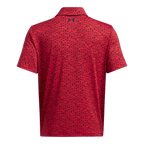 UNDER ARMOUR RED-MIDNIGHT NAVY PLAYOFF PRINTED POLO