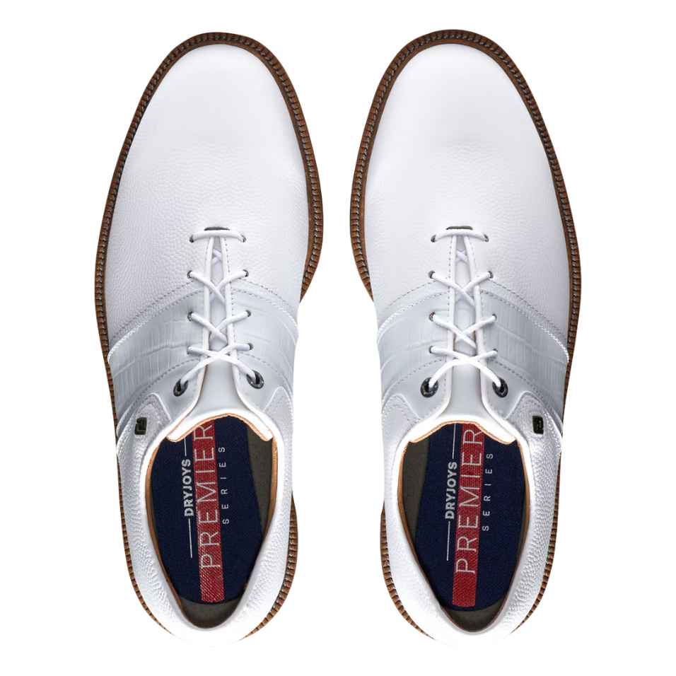 FOOTJOY PREMIERE PACKARD SPIKED GOLF SHOE - WHITE