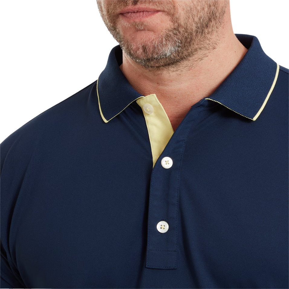 FOOTJOY WORDMARK PIQUE POLO - NAVY