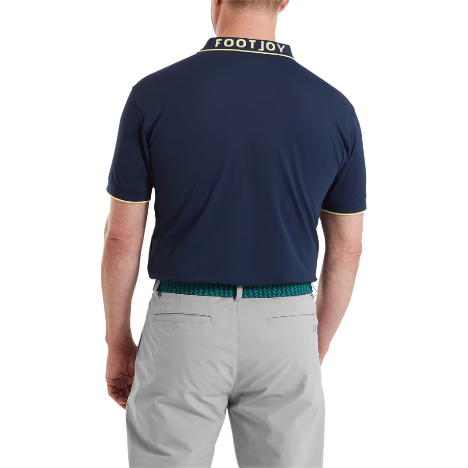 FOOTJOY WORDMARK PIQUE POLO - NAVY